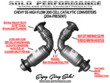 Solo High Flow Converters 14-17 Chevy SS
