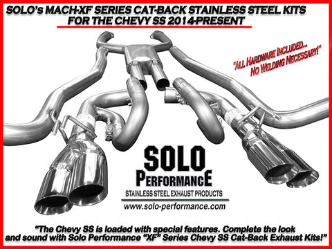 Solo Mach-XF Balanced Shorty Exhaust Kit 14-17 Chevy SS