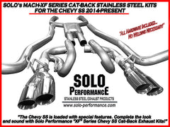 Solo Mach-XF Exhaust Kit 14-17 Chevy SS