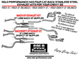 Solo Mach-XF Shorty Exhaust Kit 14-17 Chevy SS