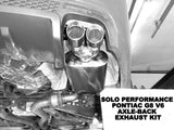 Solo V6 Axle Back Exhaust Kit 08-09 Pontiac G8